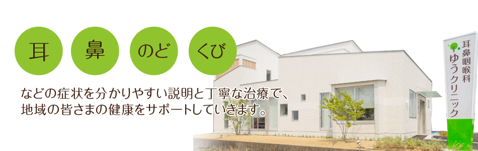 耳、鼻、のど、くびなどの症状を分かりやすい説明と丁寧な治療で、地域の皆さまの健康をサポートしていきます。